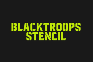 Blacktroops Stencil Typeface for Bold Editorial Layouts