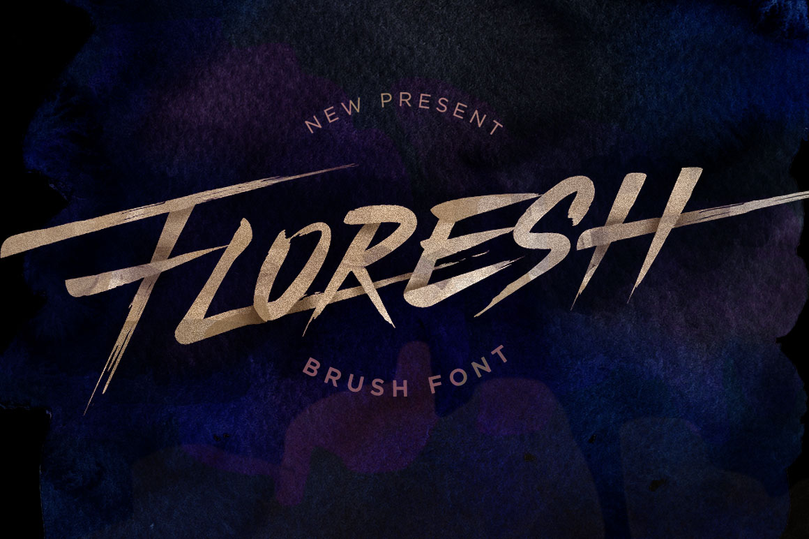 Floresh: A Hand Brushed Typeface for Crafters and Makers