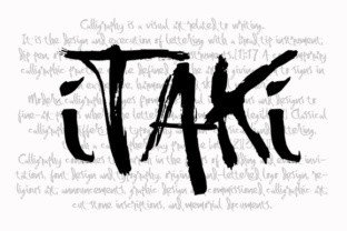 Itaki: A Brush Stroke Display Font with Authentic Texture