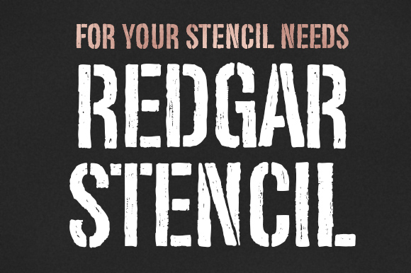 Redgar Stencil: A Weathered Display Typeface for Editorial Design