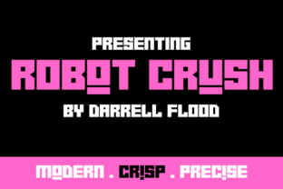 Robot Crush: A Bold Display Font for Makers and Sellers