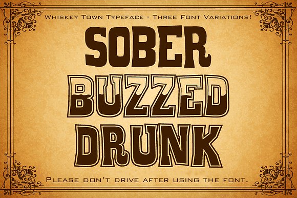 Whiskey Town Font: A Western Display Typeface for Branding